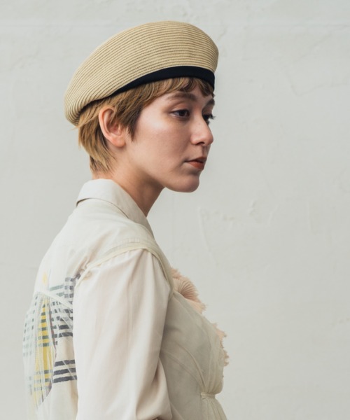 ORIENT(オリエント)の「杏(ハンチング/ベレー帽・レディース・ナチュラル/ブラック・FREE)」の19枚目の写真