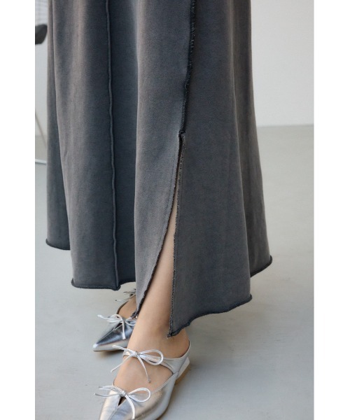 AZUL by moussy（アズールバイマウジー）の「ビンテージライク裏毛フレアスカート　春服　秋服　夏服　スウェットスカート　ロングスカート（スカート・レディース・杢グレー/ブラック・FREE）」の13枚目の写真