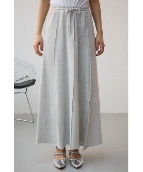 AZUL by moussy（アズールバイマウジー）の「ビンテージライク裏毛フレアスカート　春服　秋服　夏服　スウェットスカート　ロングスカート（スカート・レディース・杢グレー/ブラック・FREE）」の17枚目の写真