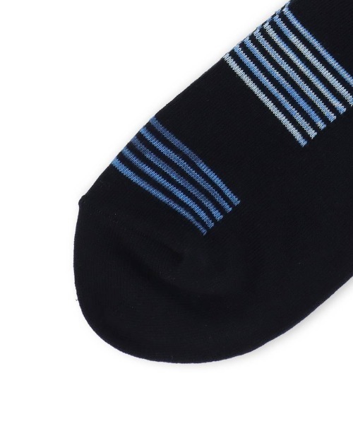 Calvin Klein（カルバン・クライン）の「Calvin Klein メンズ ボーダーブロック ミドルソックス 02542270（ソックス/靴下・メンズ・オフホワイト/ダークグレー/グレー系その他/ダークネイビー・25-27CM）」の7枚目の写真