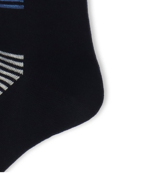 Calvin Klein（カルバン・クライン）の「Calvin Klein メンズ ボーダーブロック ミドルソックス 02542270（ソックス/靴下・メンズ・オフホワイト/ダークグレー/グレー系その他/ダークネイビー・25-27CM）」の8枚目の写真