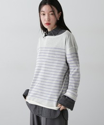 N.（N. Natural Beauty Basic） | シアーボーダーニット(ニット/セーター)