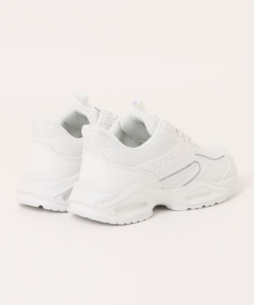 algy（アルジー）の「《ALGY》ヒモハンズフリー（スニーカー・キッズ・ホワイト/ブラック・21.0cm/22.0cm/23.0cm/24.0cm/20.0cm）」の3枚目の写真