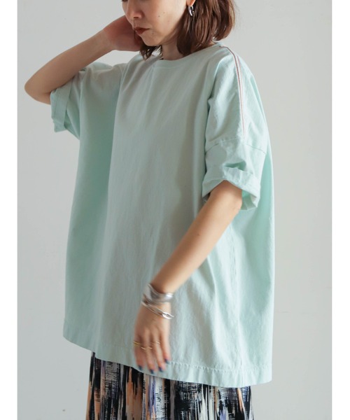 FIL DE FER（フィルデフェール）の「USA COTTON ルーズTEE（Tシャツ/カットソー・レディース・レッド/グリーン/ブラウン・FREE）」の2枚目の写真