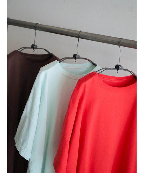 FIL DE FER（フィルデフェール）の「USA COTTON ルーズTEE（Tシャツ/カットソー・レディース・レッド/グリーン/ブラウン・FREE）」の13枚目の写真