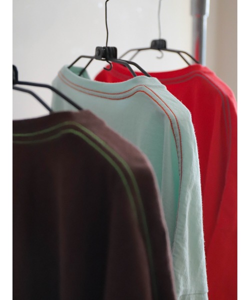 FIL DE FER（フィルデフェール）の「USA COTTON ルーズTEE（Tシャツ/カットソー・レディース・レッド/グリーン/ブラウン・FREE）」の16枚目の写真