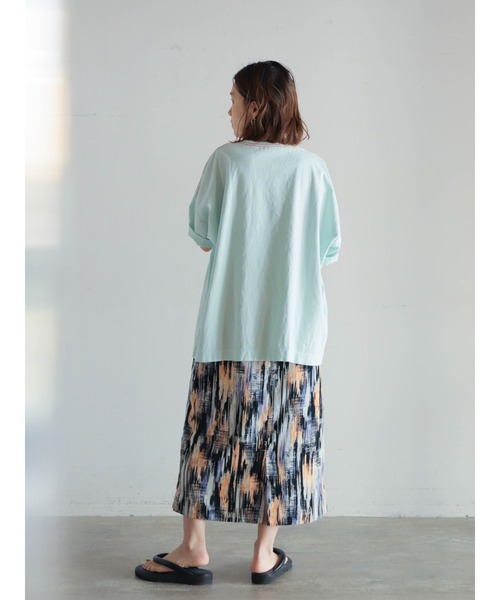 FIL DE FER（フィルデフェール）の「USA COTTON ルーズTEE（Tシャツ/カットソー・レディース・レッド/グリーン/ブラウン・FREE）」の9枚目の写真