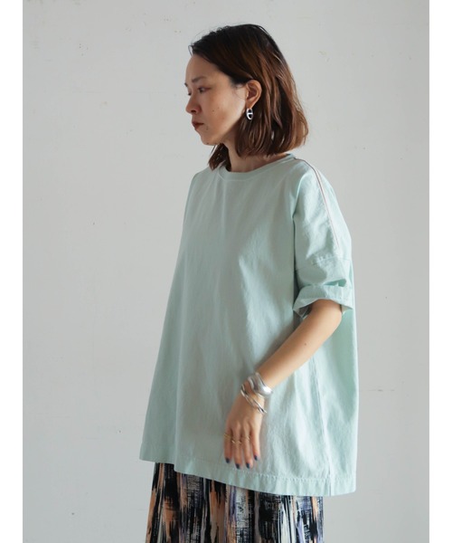 FIL DE FER（フィルデフェール）の「USA COTTON ルーズTEE（Tシャツ/カットソー・レディース・レッド/グリーン/ブラウン・FREE）」の6枚目の写真