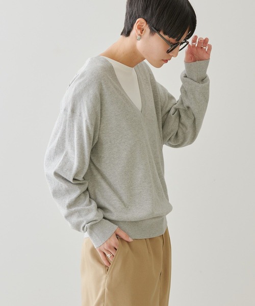 AMERICAN HOLIC(アメリカンホリック)の「Vネックニットプルオーバー(ニット/セーター・レディース・ピンク/ネイビー/グレー系その他/ライトイエロー・L/M)」の20枚目の写真