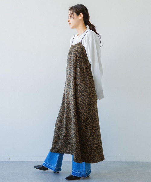 RAGEBLUE(レイジブルー)の「バックリボン/レオパードキャミワンピース(ワンピース・レディース・グレー系/ブラウン系・FREE)」の9枚目の写真