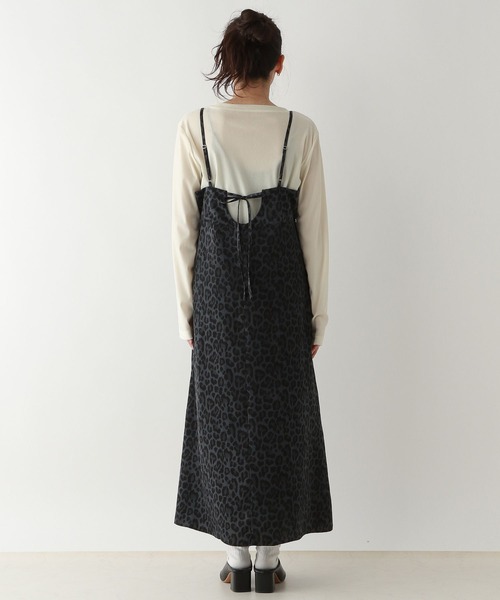 RAGEBLUE(レイジブルー)の「バックリボン/レオパードキャミワンピース(ワンピース・レディース・グレー系/ブラウン系・FREE)」の14枚目の写真