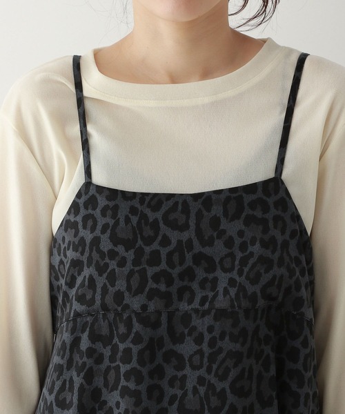 RAGEBLUE(レイジブルー)の「バックリボン/レオパードキャミワンピース(ワンピース・レディース・グレー系/ブラウン系・FREE)」の15枚目の写真