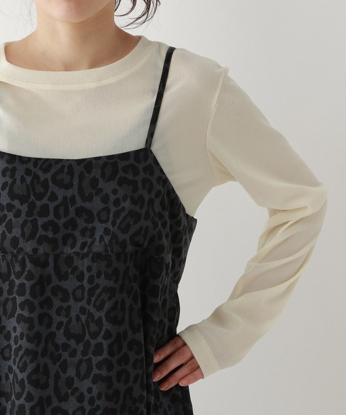 RAGEBLUE(レイジブルー)の「バックリボン/レオパードキャミワンピース(ワンピース・レディース・グレー系/ブラウン系・FREE)」の16枚目の写真