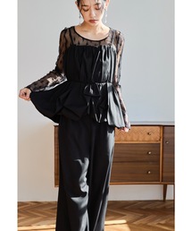 et.UNiVER｜エトユニベールのパンツドレス（ブラック/黒色系