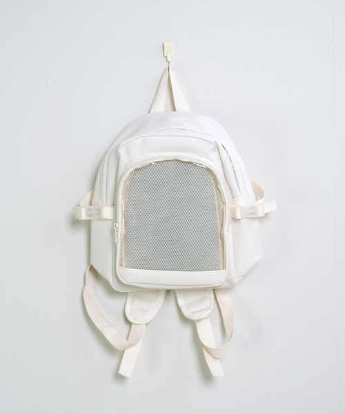 shopnikoniko（ショップニコニコ）の「痛バ リュック 痛バッグ 推し活 クリアポケット付き ミニリュックサック（バックパック/リュック・レディース・ブラック/ホワイト・フリー）」の14枚目の写真