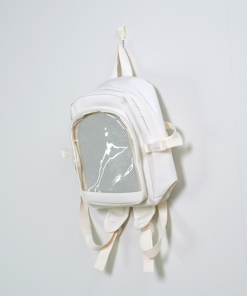 shopnikoniko（ショップニコニコ）の「痛バ リュック 痛バッグ 推し活 クリアポケット付き ミニリュックサック（バックパック/リュック・レディース・ブラック/ホワイト・フリー）」の15枚目の写真