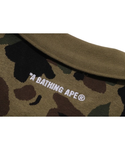A BATHING APE（アベイシングエイプ）の「1ST CAMO JACQUARD RELAX FIT POLO SHIRT（ポロシャツ・メンズ・グリーン/イエロー・MEDIUM/XX-LARGE/X-LARGE/LARGE/SMALL）」の7枚目の写真