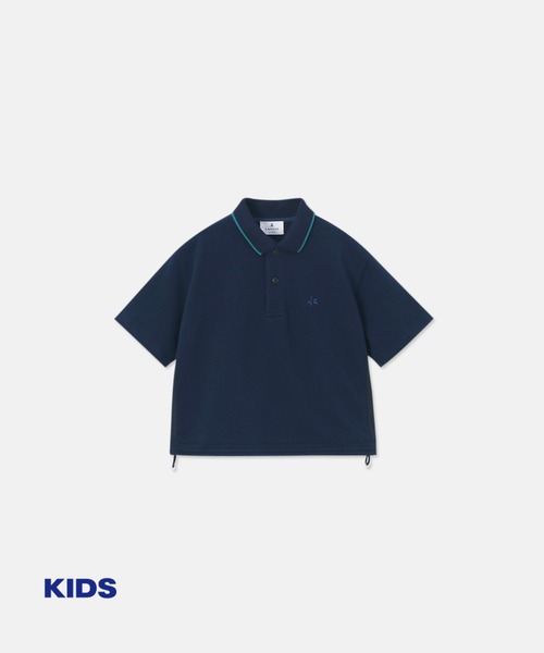 LANVIN ランバン 半袖ポロシャツ 二枚襟 ネイビー M LANVIN en Bleu ポロシャツ 「LANVIN ESSENTIAL」TRACY