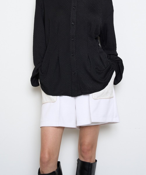 Muel Chic(ミュエルシック)の「Lizy lace short pants リジーレースショートパンツ(その他パンツ・レディース・ホワイト/ブラック/グレー系・FREE)」の5枚目の写真