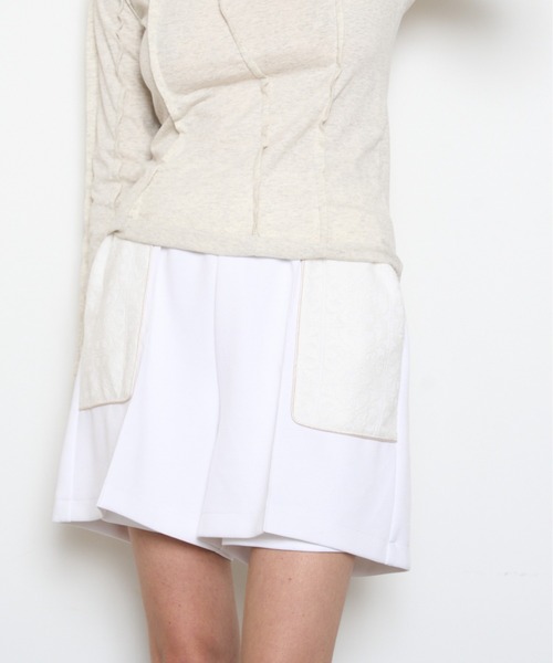 Muel Chic(ミュエルシック)の「Lizy lace short pants リジーレースショートパンツ(その他パンツ・レディース・ホワイト/ブラック/グレー系・FREE)」の6枚目の写真