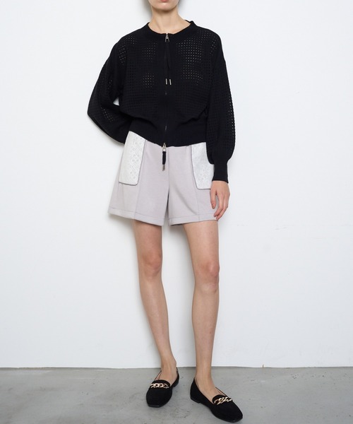 Muel Chic(ミュエルシック)の「Lizy lace short pants リジーレースショートパンツ(その他パンツ・レディース・ホワイト/ブラック/グレー系・FREE)」の17枚目の写真