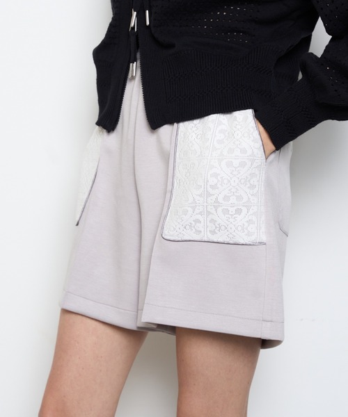 Muel Chic(ミュエルシック)の「Lizy lace short pants リジーレースショートパンツ(その他パンツ・レディース・ホワイト/ブラック/グレー系・FREE)」の19枚目の写真