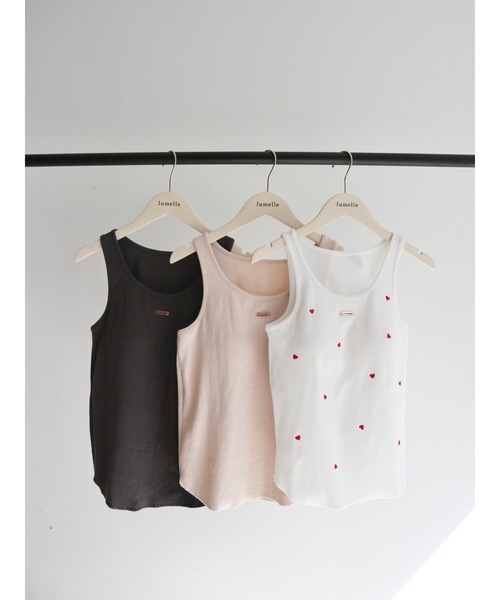 jumelle（ジュメロ）の「emblem rib tank（タンクトップ・レディース・ベージュ/ホワイト/チャコール・FREE）」の19枚目の写真