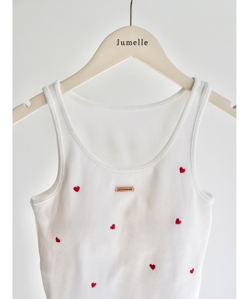 jumelle（ジュメロ）の「emblem rib tank（タンクトップ・レディース・ベージュ/ホワイト/チャコール・FREE）」の20枚目の写真