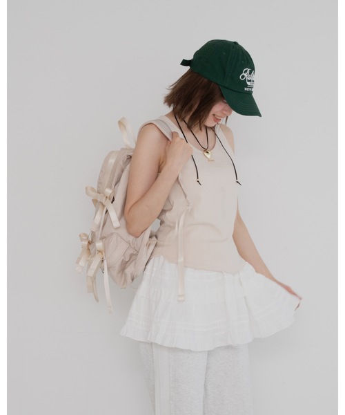 jumelle（ジュメロ）の「emblem rib tank（タンクトップ・レディース・ベージュ/ホワイト/チャコール・FREE）」の16枚目の写真