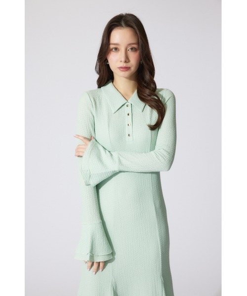 rienda(リエンダ)の「【岡崎紗絵さん着用アイテム】カットマーメイドワンピース 春服(ワンピース・レディース・ブラウン/ホワイト/ミント・FREE)」の9枚目の写真