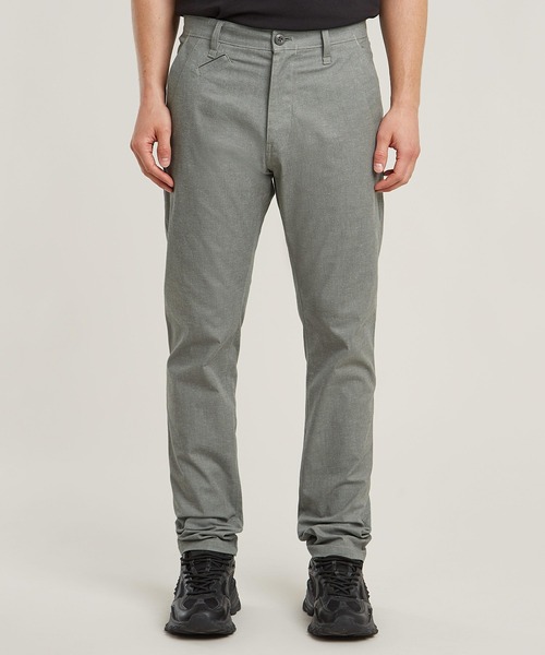 G-STAR（ジースター）の「BRONSON 3.0 SLIM CHINO/ベーシックデザインスリムチノパンツ（チノパンツ・メンズ・グレー系その他/ベージュ系その他・32/30/28/30/30/30/33/30/34/30/29/30/30/32/32/32/33/32/34/32）」の2枚目の写真