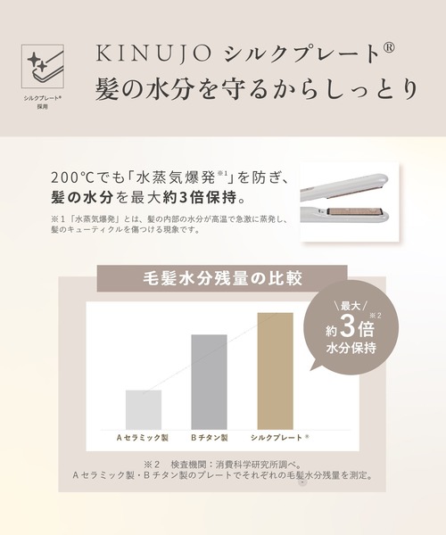 KINUJO（キヌージョ）の「KINUJO MINI IRON -deux-（美容器具・レディース・ホワイト・FREE）」の16枚目の写真