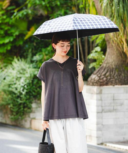 URBAN RESEARCH(アーバンリサーチ)の「晴雨兼用コンパクトアンブレラ(長傘・レディース・チェック/アイボリー/シルバー・-)」の11枚目の写真