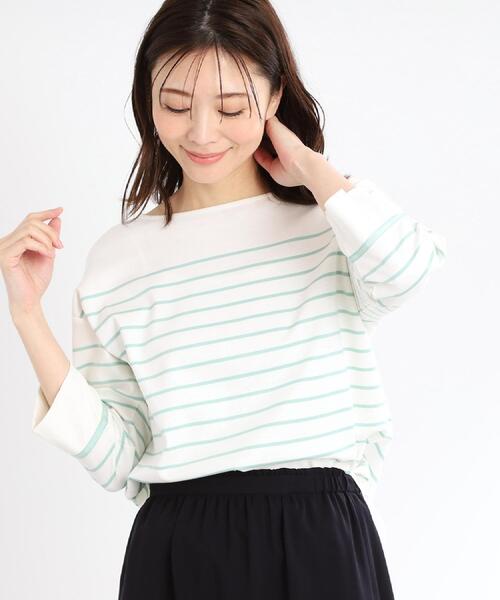Reflect(リフレクト)の「【洗える】パネルボーダープルオーバー(Tシャツ/カットソー・レディース・イエロー系その他4/ブラック系2/グリーン系3・09/11)」の20枚目の写真