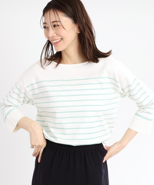 Reflect(リフレクト)の「【洗える】パネルボーダープルオーバー(Tシャツ/カットソー・レディース・イエロー系その他4/ブラック系2/グリーン系3・09/11)」の21枚目の写真