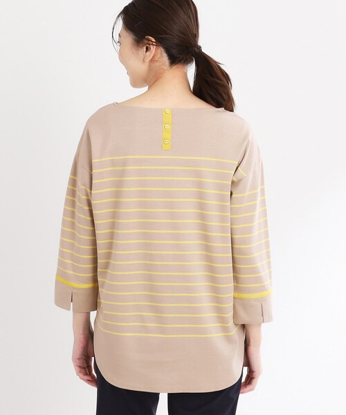 【夏SALE／UVカット／接触冷感／洗える】パネルボーダープルオーバー セール】【夏SALE／UVカット／接触冷感／洗える】パネルボーダー
