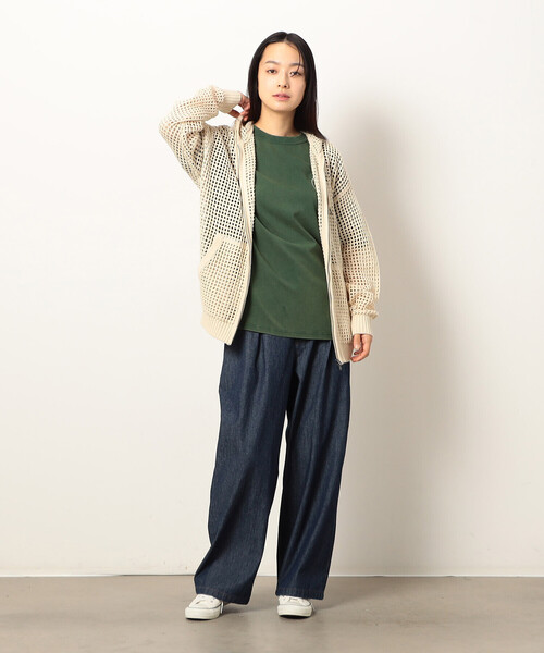 Purple&Yellow(パープルアンドイエロー)の「メッシュニットジップパーカ(パーカー・メンズ・ブラック/キナリ・SMALL/LARGE/MEDIUM)」の15枚目の写真