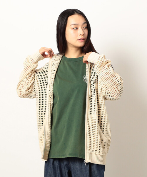 Purple&Yellow(パープルアンドイエロー)の「メッシュニットジップパーカ(パーカー・メンズ・ブラック/キナリ・SMALL/LARGE/MEDIUM)」の16枚目の写真