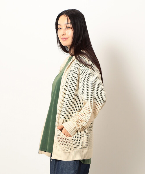 Purple&Yellow(パープルアンドイエロー)の「メッシュニットジップパーカ(パーカー・メンズ・ブラック/キナリ・SMALL/LARGE/MEDIUM)」の17枚目の写真