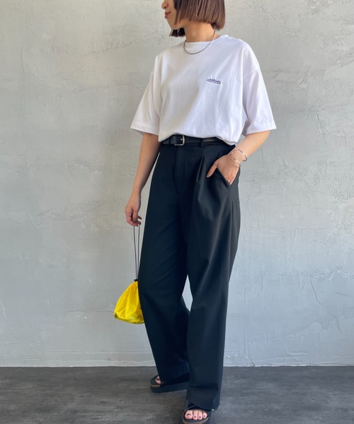 THOUSAND MILE（サウザンドマイル）の「[THOUSAND MILE/サウザンドマイル] ブランドロゴ バックプリント ショートスリーブTシャツ（Tシャツ/カットソー・レディース・ブラック/ホワイト・M/L）」の6枚目の写真