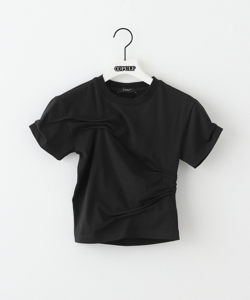 PULP/417EDIFICE(パルプフォーワンセブンエディフィス)の「【Geek Office / ギークオフィス】LCDC DART-DETAIL SLIM T-SHIRT(Tシャツ/カットソー・レディース・ホワイト/ブラウン/ブラック・SMALL/MEDIUM)」の2枚目の写真