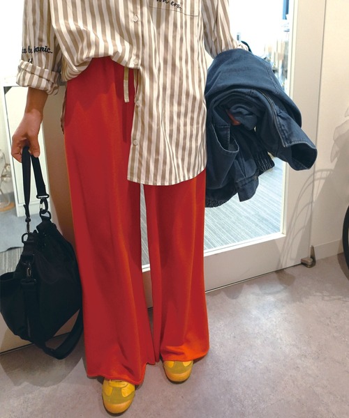 CORNERS by KR（コーナーズバイケーアール）の「【CORNERS by KR】裏毛ワイドスウェットパンツ（スウェットパンツ・レディース・レッド/杢グレー/オートミール・FREE）」の6枚目の写真