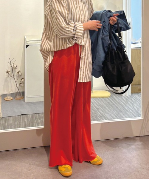 CORNERS by KR（コーナーズバイケーアール）の「【CORNERS by KR】裏毛ワイドスウェットパンツ（スウェットパンツ・レディース・レッド/杢グレー/オートミール・FREE）」の11枚目の写真