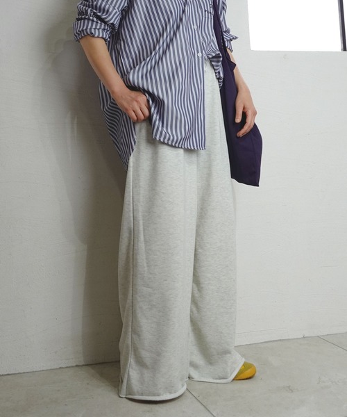 CORNERS by KR（コーナーズバイケーアール）の「【CORNERS by KR】裏毛ワイドスウェットパンツ（スウェットパンツ・レディース・レッド/杢グレー/オートミール・FREE）」の12枚目の写真