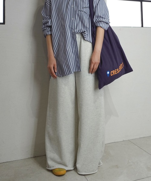CORNERS by KR（コーナーズバイケーアール）の「【CORNERS by KR】裏毛ワイドスウェットパンツ（スウェットパンツ・レディース・レッド/杢グレー/オートミール・FREE）」の15枚目の写真
