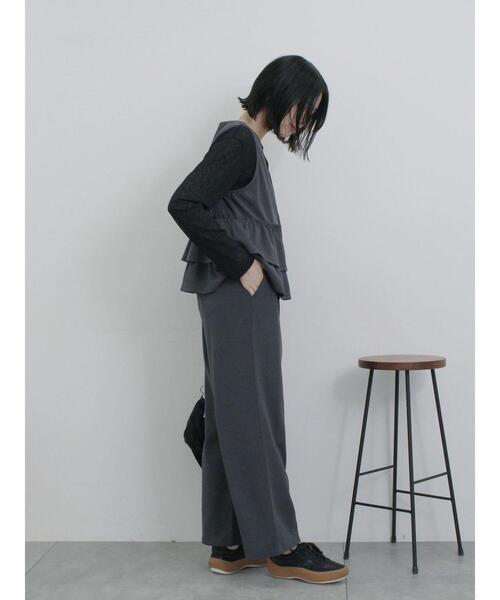 Samansa Mos2 blue（サマンサモスモスブルー）の「ペプラムベスト(セットアップ可)（ベスト・レディース・ベージュ/チャコールグレー/カーキ/ライトベージュ・F）」の11枚目の写真