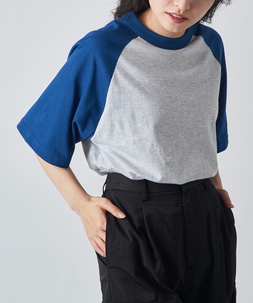 United Athle(ユナイテッドアスレ)の「【United Athle】5.6オンス ラグランTシャツ ビッグシルエット 半袖 5041(Tシャツ/カットソー・レディース・ライトグレー系3/ライトグレー系1/ホワイト×ブラック/アイボリー系2/ホワイト×パープル/アイボリー系1/ライトグレー系2・S)」の1枚目の写真