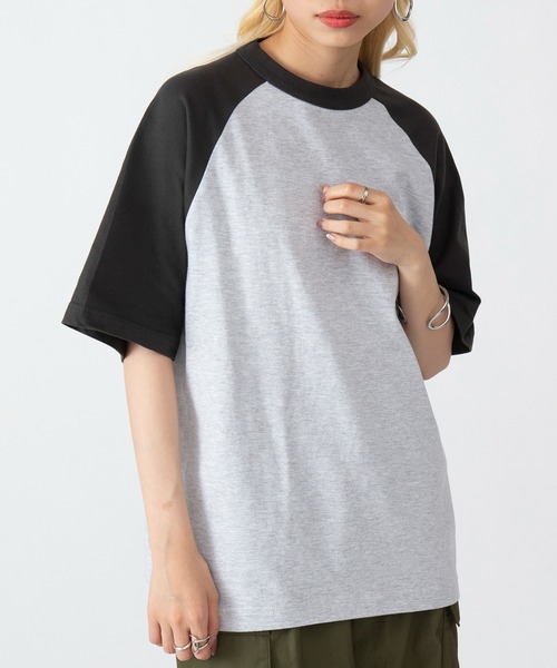 United Athle(ユナイテッドアスレ)の「【United Athle】5.6オンス ラグランTシャツ ビッグシルエット 半袖 5041(Tシャツ/カットソー・レディース・ライトグレー系3/ライトグレー系1/ホワイト×ブラック/アイボリー系2/ホワイト×パープル/アイボリー系1/ライトグレー系2・S)」の10枚目の写真