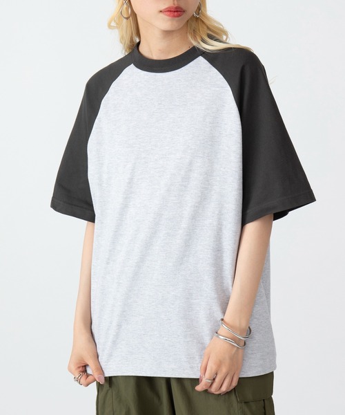 United Athle(ユナイテッドアスレ)の「【United Athle】5.6オンス ラグランTシャツ ビッグシルエット 半袖 5041(Tシャツ/カットソー・レディース・ライトグレー系3/ライトグレー系1/ホワイト×ブラック/アイボリー系2/ホワイト×パープル/アイボリー系1/ライトグレー系2・S)」の11枚目の写真