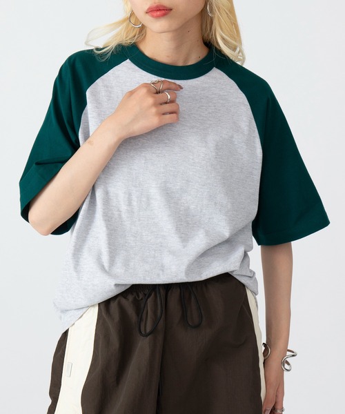 United Athle(ユナイテッドアスレ)の「【United Athle】5.6オンス ラグランTシャツ ビッグシルエット 半袖 5041(Tシャツ/カットソー・レディース・ライトグレー系3/ライトグレー系1/ホワイト×ブラック/アイボリー系2/ホワイト×パープル/アイボリー系1/ライトグレー系2・S)」の14枚目の写真